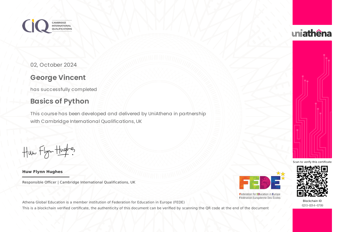 Python Certificate